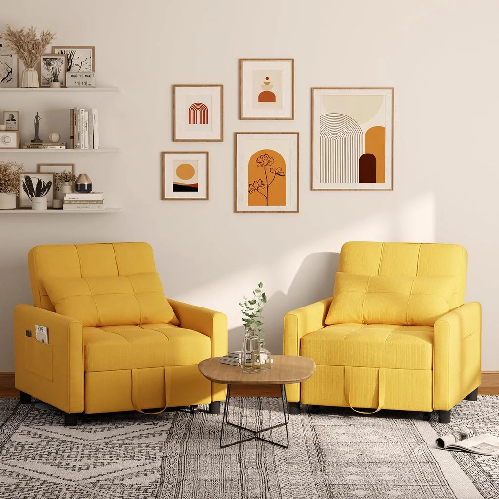 Convertible Sleeper Chair. Aiho 3 - in - 1 Convertible Sofa Bed Recliner Chair with Pull Out Couch - Dark Gray