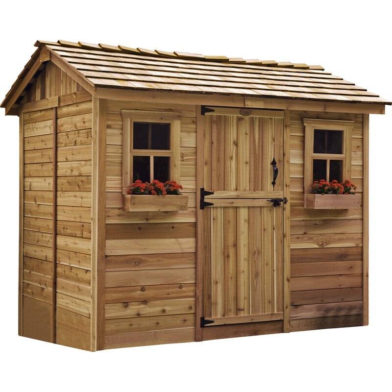 9 ft. W x 6 ft. D Solid Wood Storage Shed