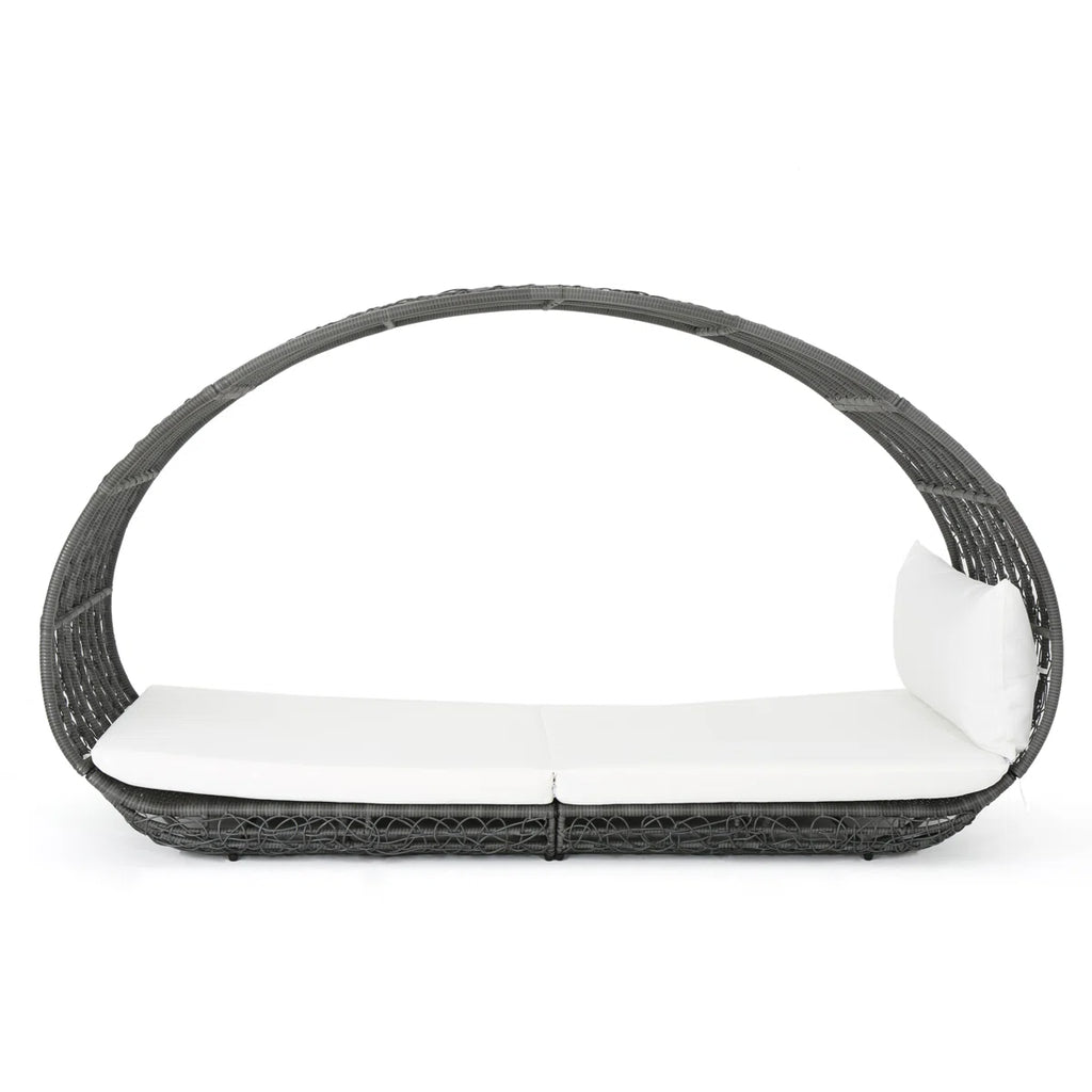 Lavina 91.26'' Aluminium.Wicker Outdoor Patio Daybed