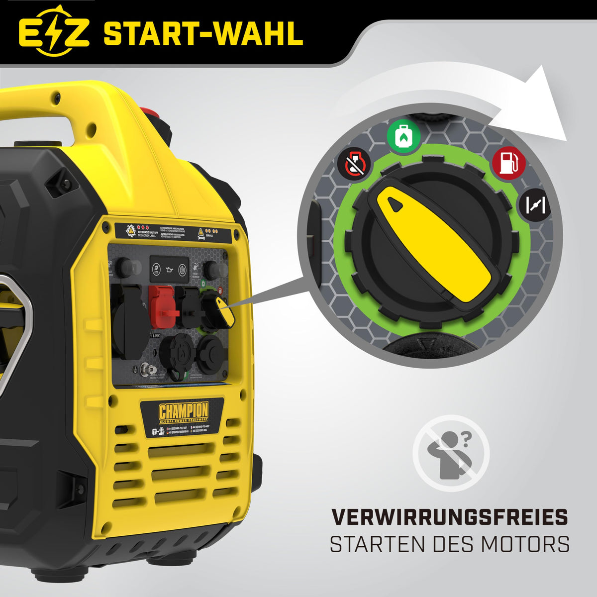 Champion Power Equipment Dual Fuel Power Converter (Max Power 3000 W. Portable Inverter. Running Time up to 11.5 Hours. Extremely Quiet. Emergency Generator) 93001i-DF-EU