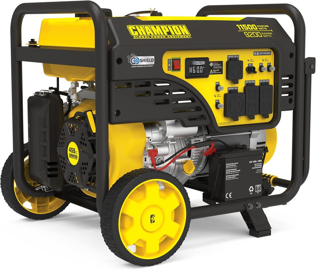 Champion Power Equipment 11.500/9.200-Watt Electric Start Portable Generator with CO Shield