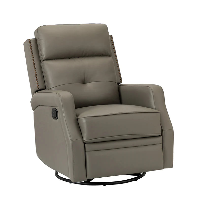 Benito 28.74 Wide Genuine Leather Swivel Rocker Recliner