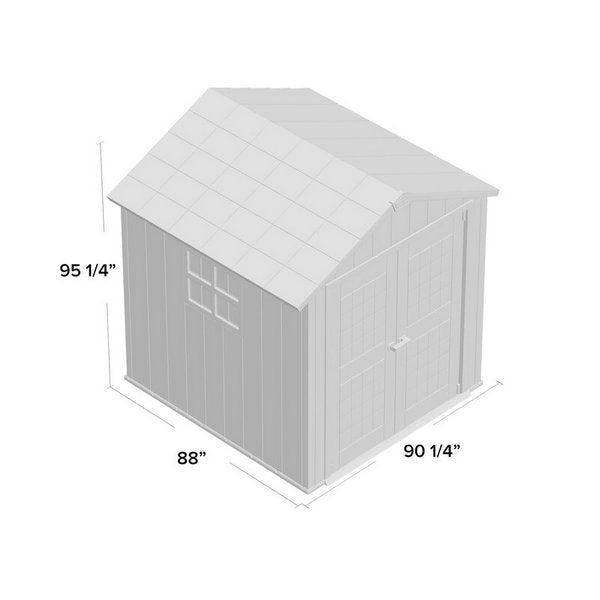 Oakland 7.5 ft. W x 7.5 ft. D Plastic Storage Shed