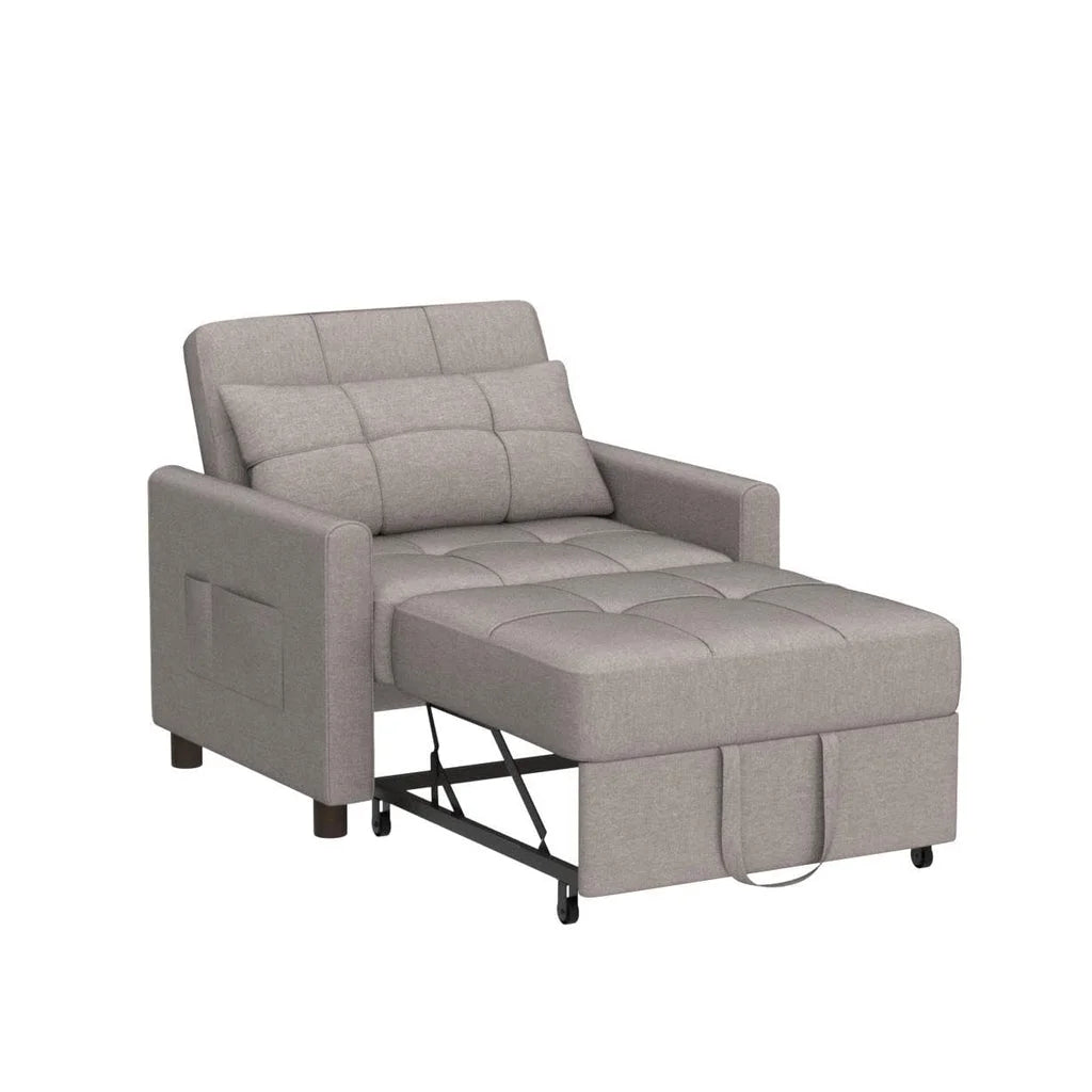 Convertible Sleeper Chair. Aiho 3 - in - 1 Convertible Sofa Bed Recliner Chair with Pull Out Couch - Dark Gray