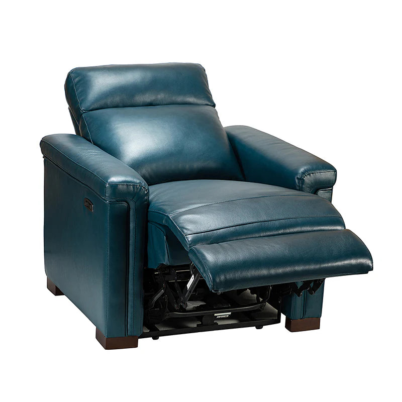 Lea 36.02 Wide Genuine Leather Power Recliner