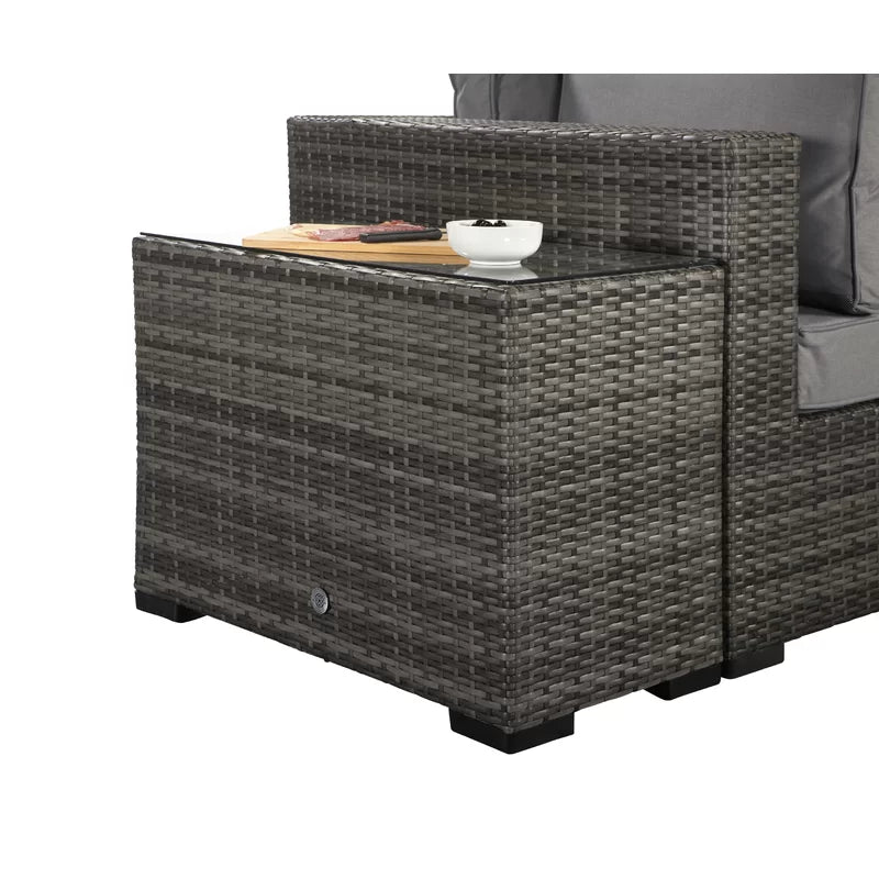 Berniss Wicker 8 - Person Garden Lounge Set with Cushions