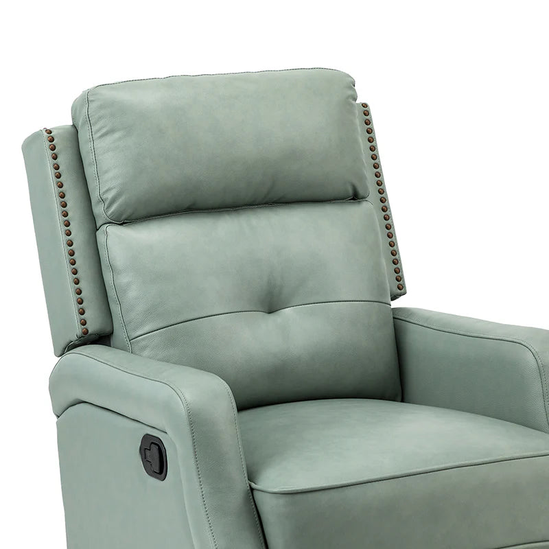 Benito 28.74 Wide Genuine Leather Swivel Rocker Recliner