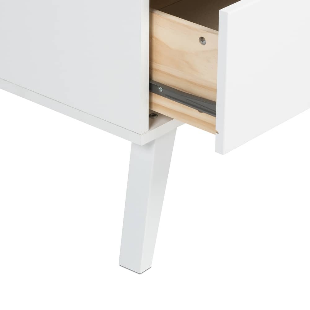 Prepac Milo Mid-Century Modern 4 Drawer Chest of Drawers. Contemporary Bedroom Furniture. Small Dresser for Bedroom