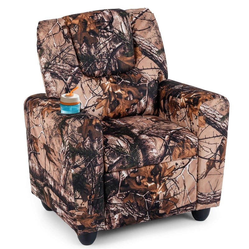 Kids Recliner Chair with Cup Holder & Side Pocket. Adjustable Toddler Lounge Sofa. Ergonomic Children Armchairs for Boys Girls Age 3+. 150lbs