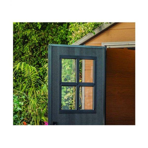7.5×7 Large Resin Outdoor Storage Shed Kit – Perfect to Store Patio Furniture. Garden Tools. Bike Accessories. and Lawn Mower. Mahogany Brown