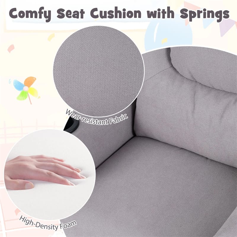 Kids Recliner Chair with Cup Holder & Side Pocket. Adjustable Toddler Lounge Sofa. Ergonomic Children Armchairs for Boys Girls Age 3+. 150lbs