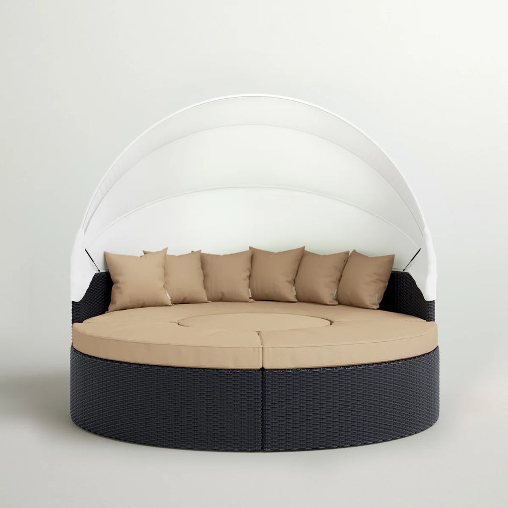 Quest Wicker Rattan Outdoor Patio Canopy Sectional Daybed