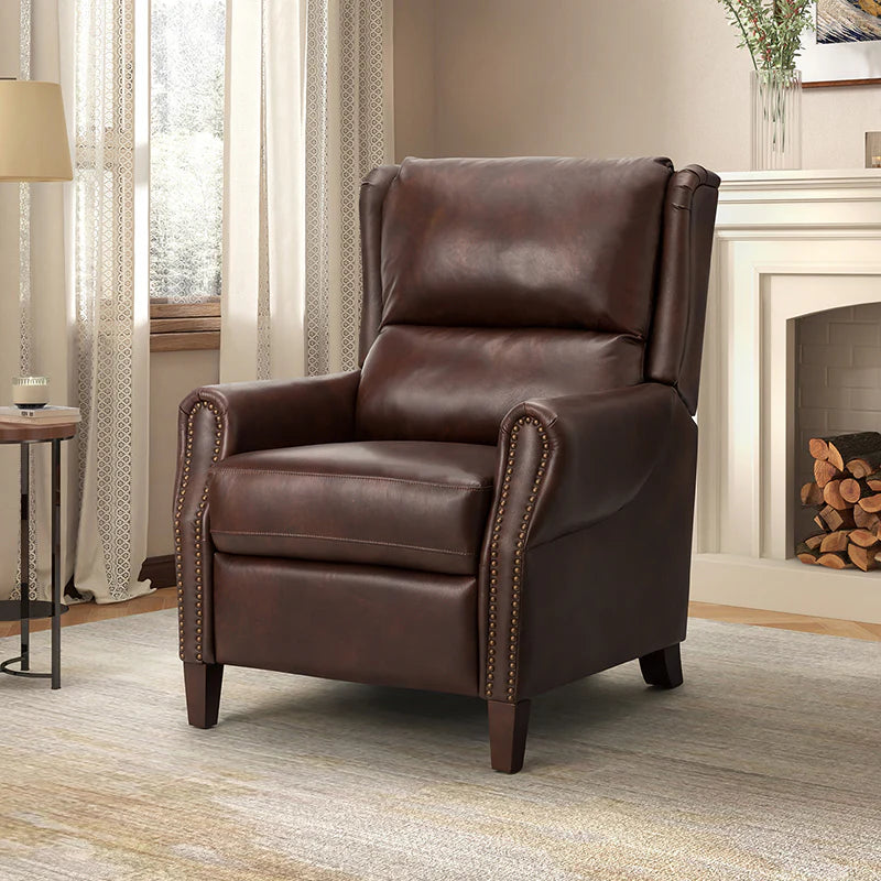 Rosaura 32.68 Wide Genuine Leather Manual Recliner