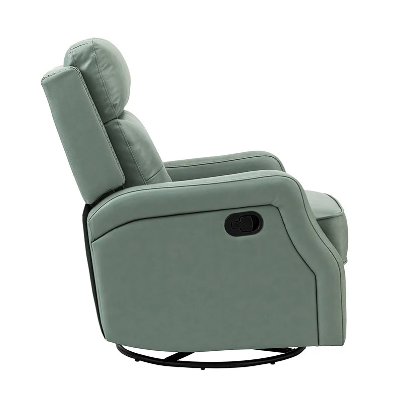 Benito 28.74 Wide Genuine Leather Swivel Rocker Recliner