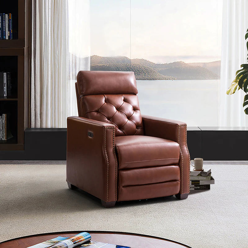 Carlota 31.5 Wide Genuine Leather Power Recliner