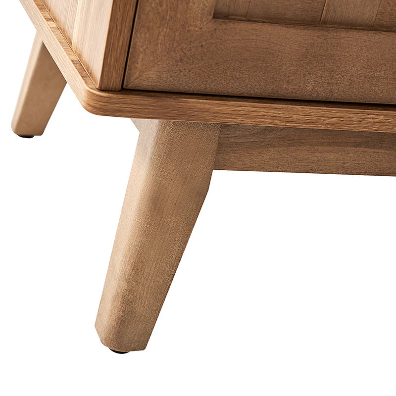 Horace 63 Wide Sideboard with Maple Veneer Woven Cabinet Doors