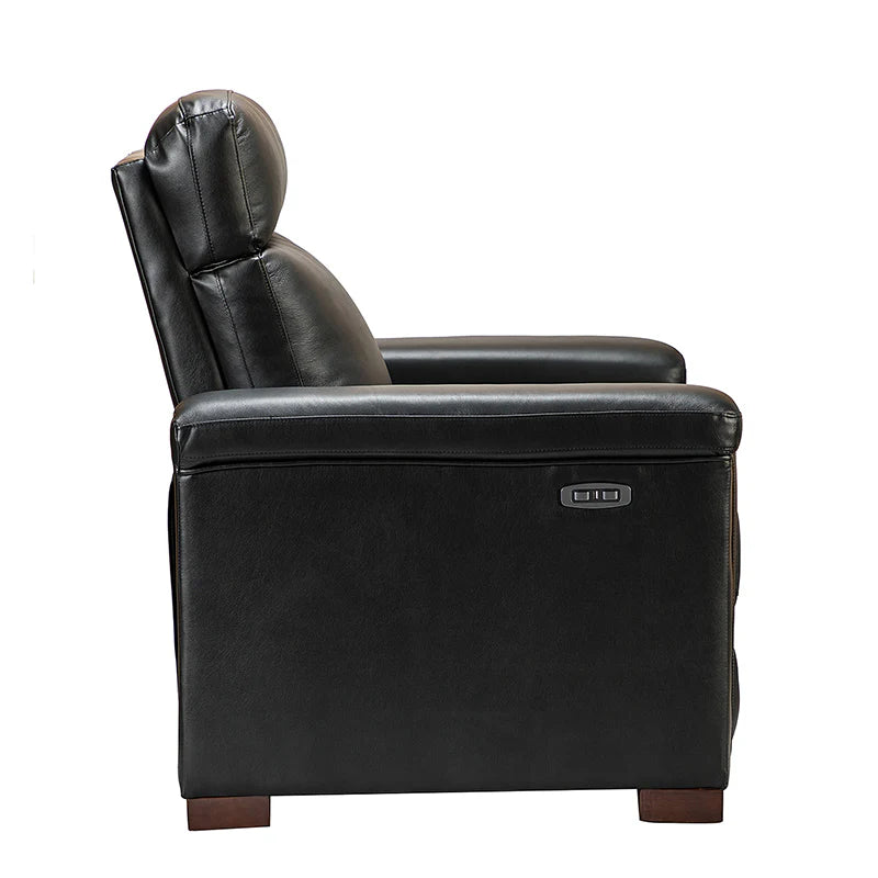 Lea 36.02 Wide Genuine Leather Power Recliner