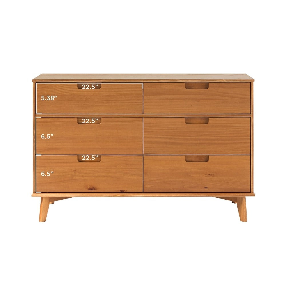 Middlebrook Gammelstaden Mid-Century Solid Wood 6-Drawer Dresser