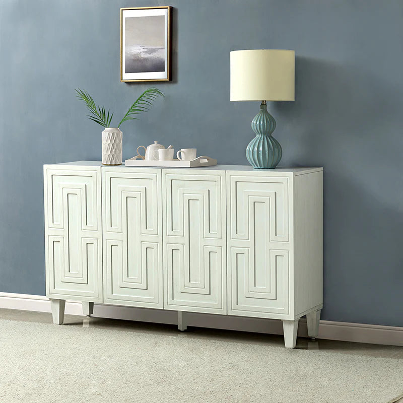 Amy 58 Wide Storage Sideboard with Solid Wood Legs