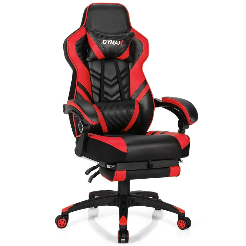 Ergonomic Gaming Chair Recliner with Footrest. Linkage Armrests & Lumbar Support. Big Wide High Back Swivel Video Gaming Office Computer Chair