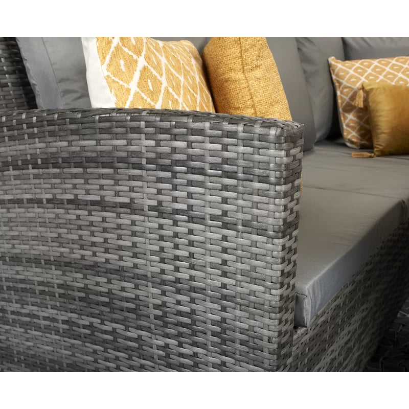 Camila Wicker 9 - Person Garden Lounge Set with Cushions