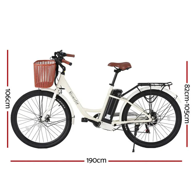 Everfit 26-Inch City E-Bike – Commuter Electric Bicycle with Integrated Battery
