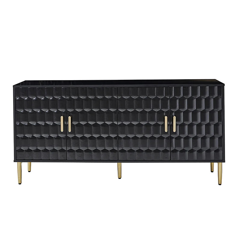 Modern Hexagonal Door Bruno 63 Wide Sideboard with Adjustable Shelves