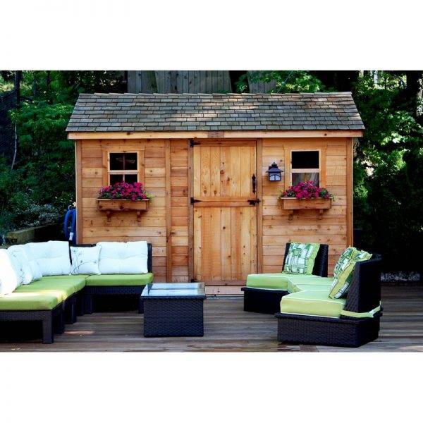 12 ft. W x 8 ft. D Wood Storage Shed
