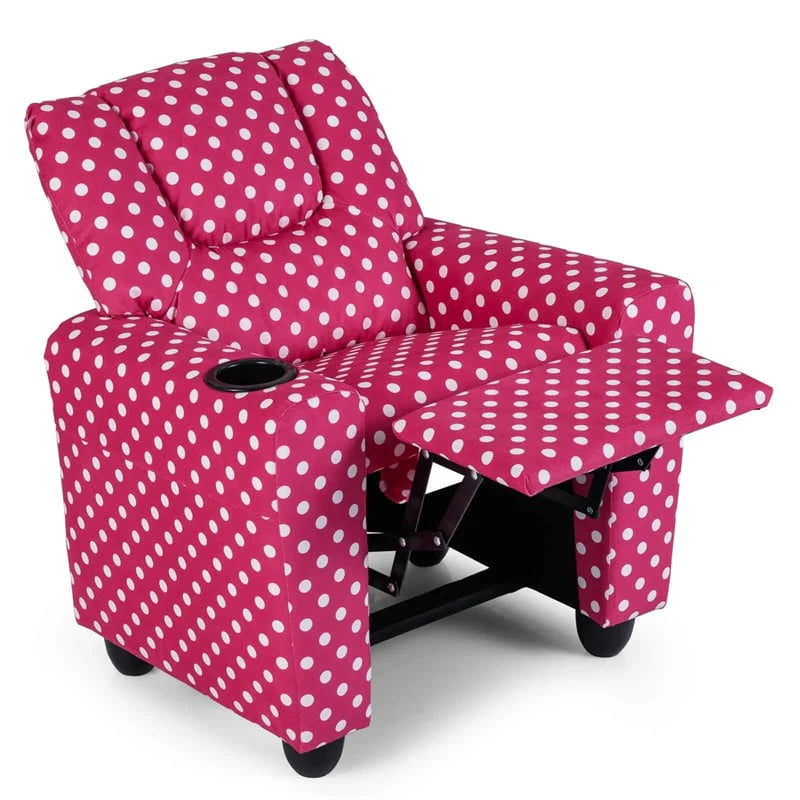 Kids Recliner Chair with Cup Holder & Side Pocket. Adjustable Toddler Lounge Sofa. Ergonomic Children Armchairs for Boys Girls Age 3+. 150lbs