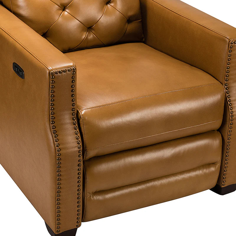 Carlota 31.5 Wide Genuine Leather Power Recliner