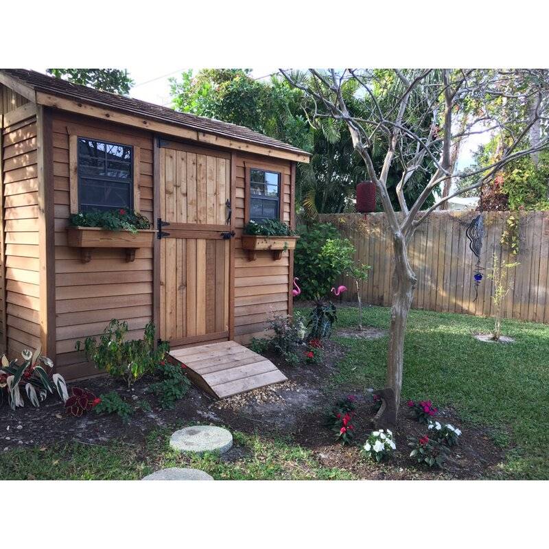 9 ft. W x 6 ft. D Solid Wood Storage Shed
