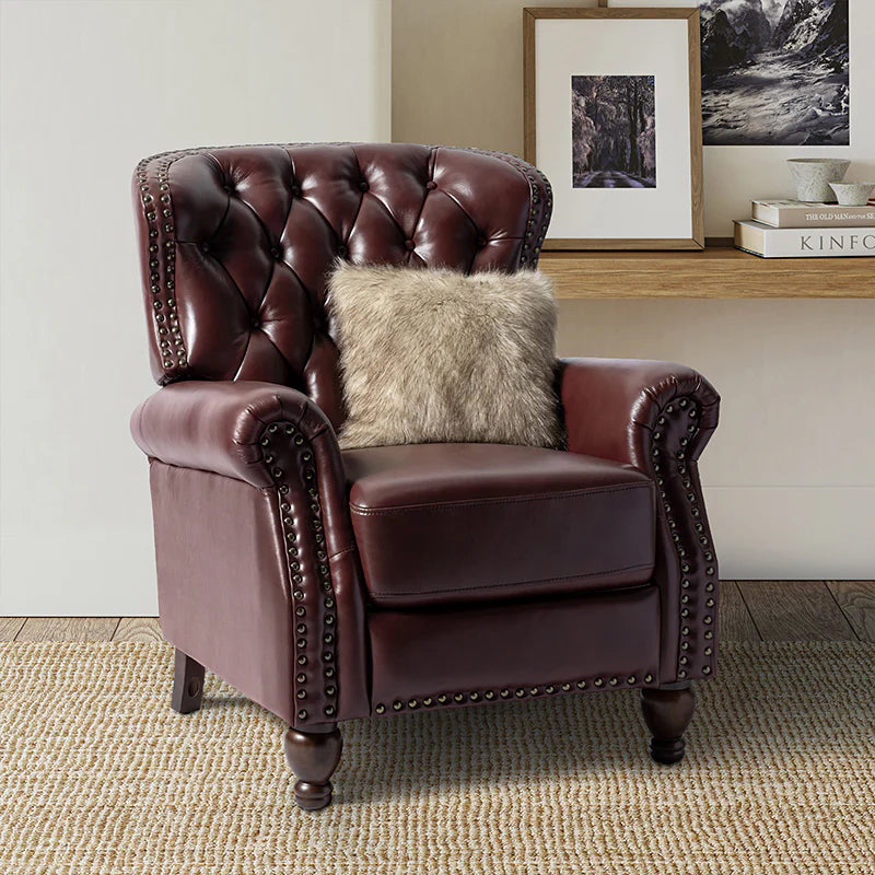 Gabrielle Genuine Leather Oversized Recliner