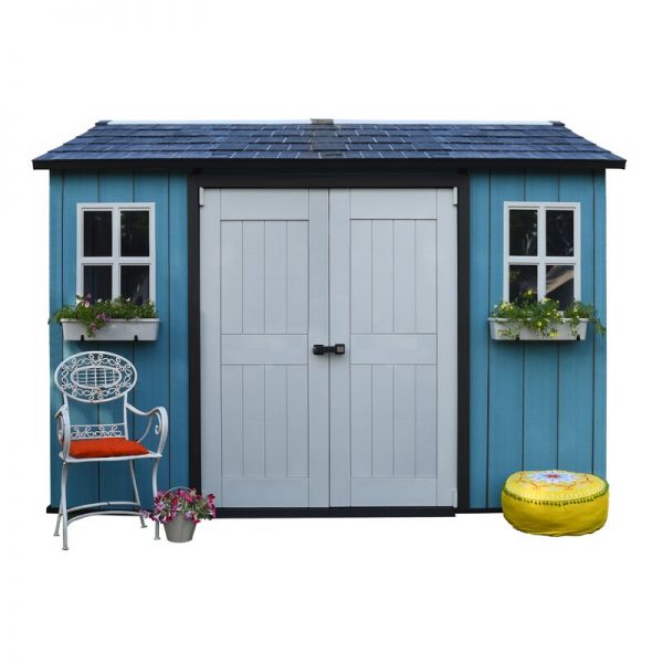 11 ft. W x 7.5 ft. D Plastic Storage Shed