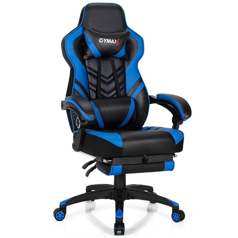 Ergonomic Gaming Chair Recliner with Footrest. Linkage Armrests & Lumbar Support. Big Wide High Back Swivel Video Gaming Office Computer Chair
