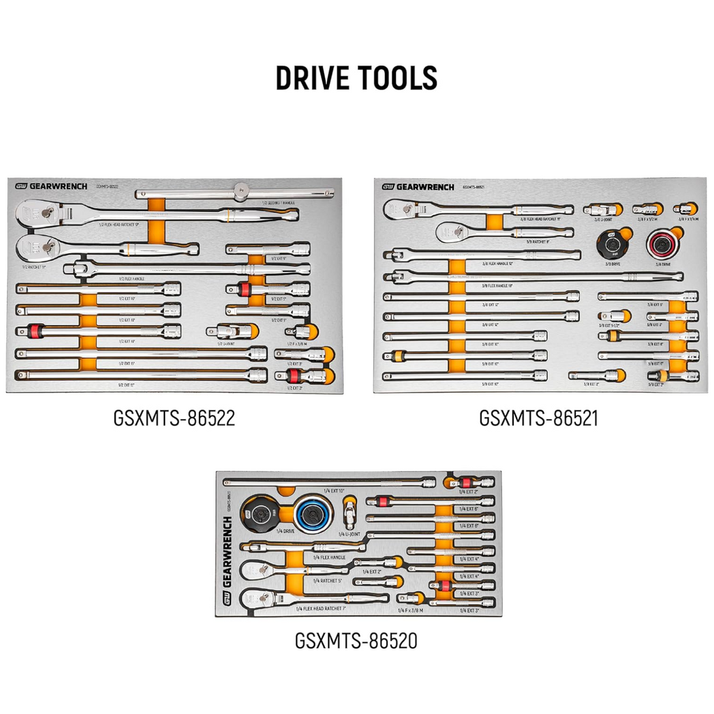 GEARWRENCH 1268 Piece Master Mechanics Tool Set in Premium Modular Foam Trays with GSX Mobile Tool Storage