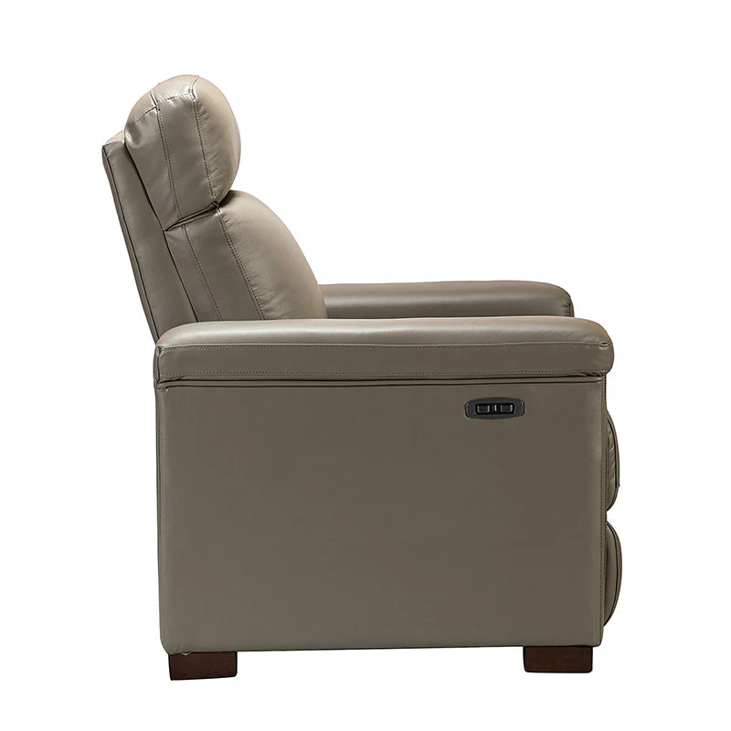 Lea 36.02 Wide Genuine Leather Power Recliner