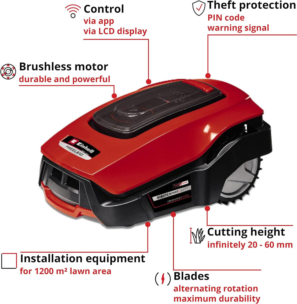 Einhell Power X-Change 18V Robotic Lawnmower With Charging