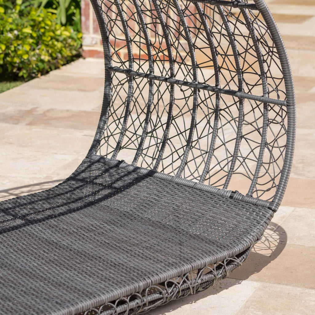 Lavina 91.26'' Aluminium.Wicker Outdoor Patio Daybed
