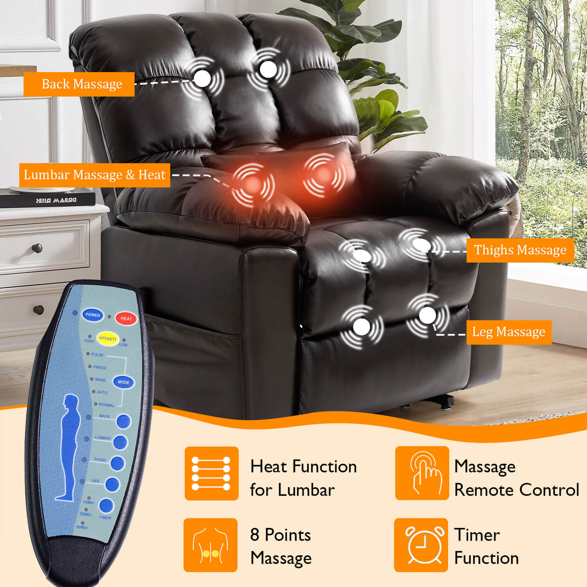 Zero Gravity Power Lift Recliner Chair. Three Motor
