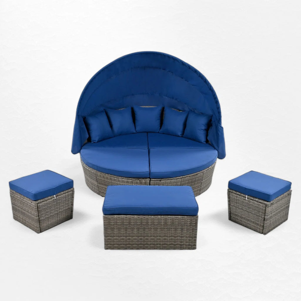 Joscelin 66.1'' Polyethylene (PE) Wicker Outdoor Patio Daybed