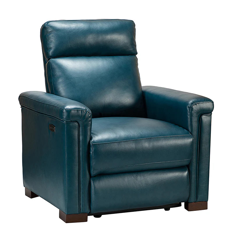 Lea 36.02 Wide Genuine Leather Power Recliner