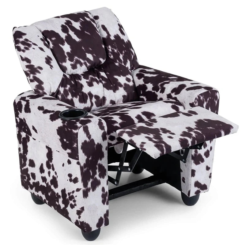 Kids Recliner Chair with Cup Holder & Side Pocket. Adjustable Toddler Lounge Sofa. Ergonomic Children Armchairs for Boys Girls Age 3+. 150lbs