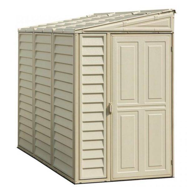 4 ft. W x 8 ft. D Plastic Lean-To Storage Shed