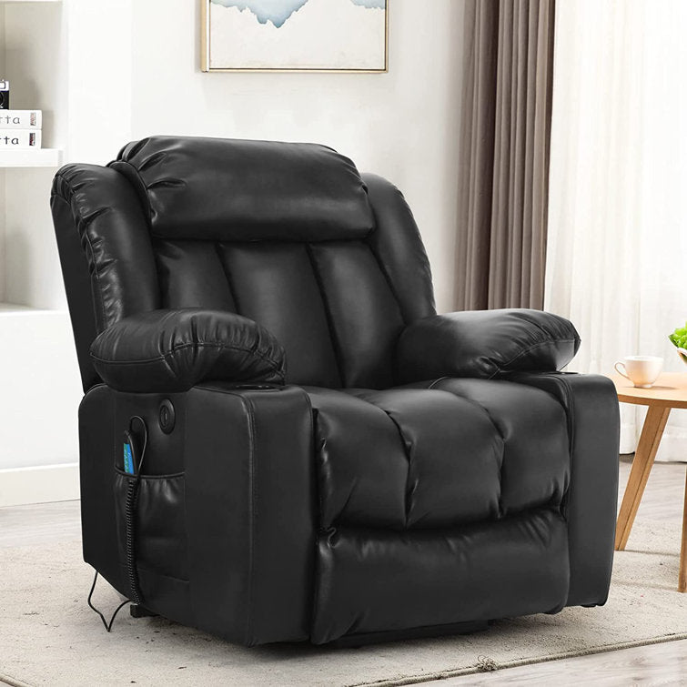 💥Clearance Sale🔥 Mcombo Electric lift Recliner sofa with massage and heating functions. 3 positions. 2 side pockets and cup holders. USB ports!