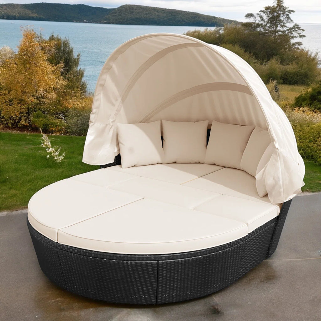 Joscelin 66.1'' Polyethylene (PE) Wicker Outdoor Patio Daybed