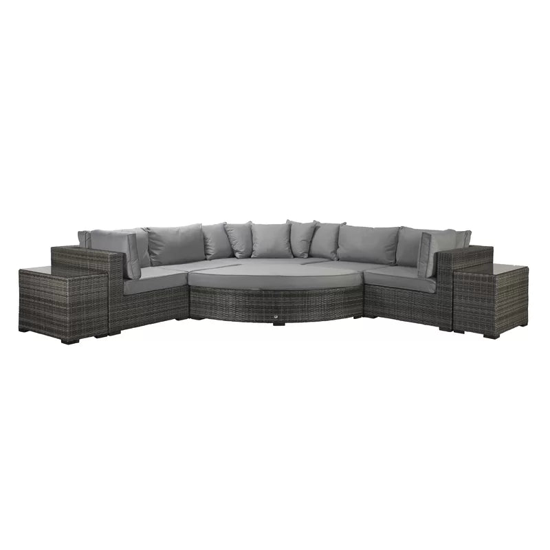 Berniss Wicker 8 - Person Garden Lounge Set with Cushions