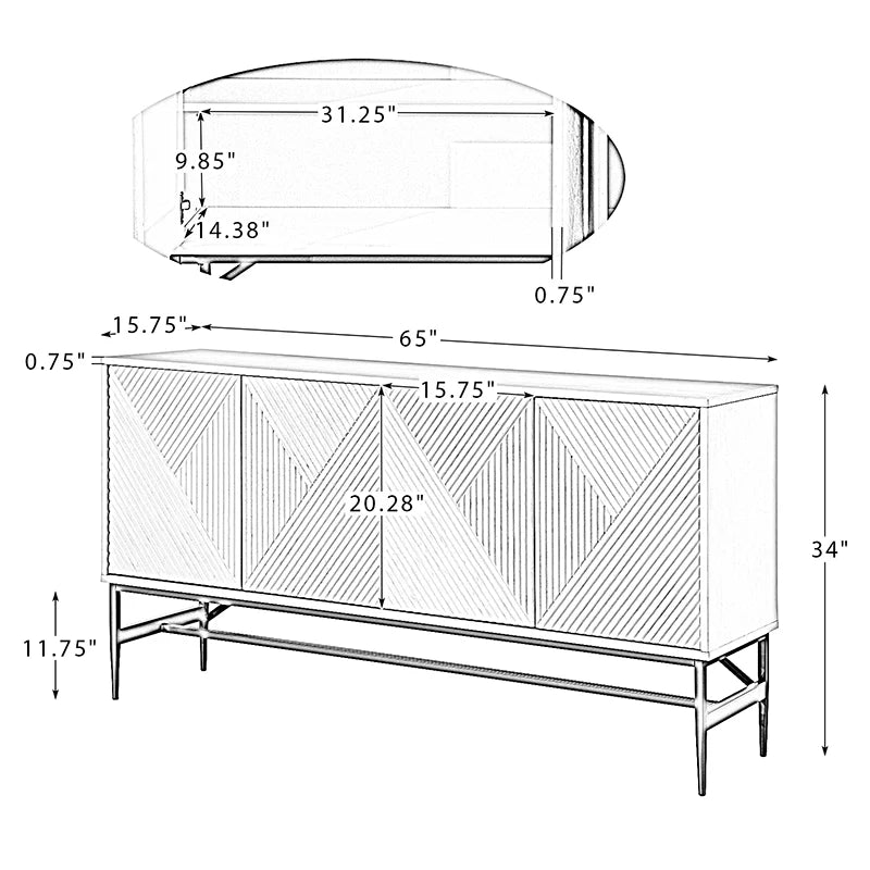 Vilhelm 65 Wide Sideboard