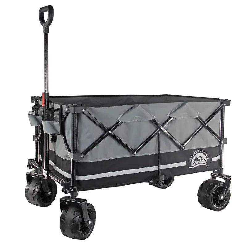 Maxwell Outdoors Folding Camping Wagon with More Silence Wheels. Black