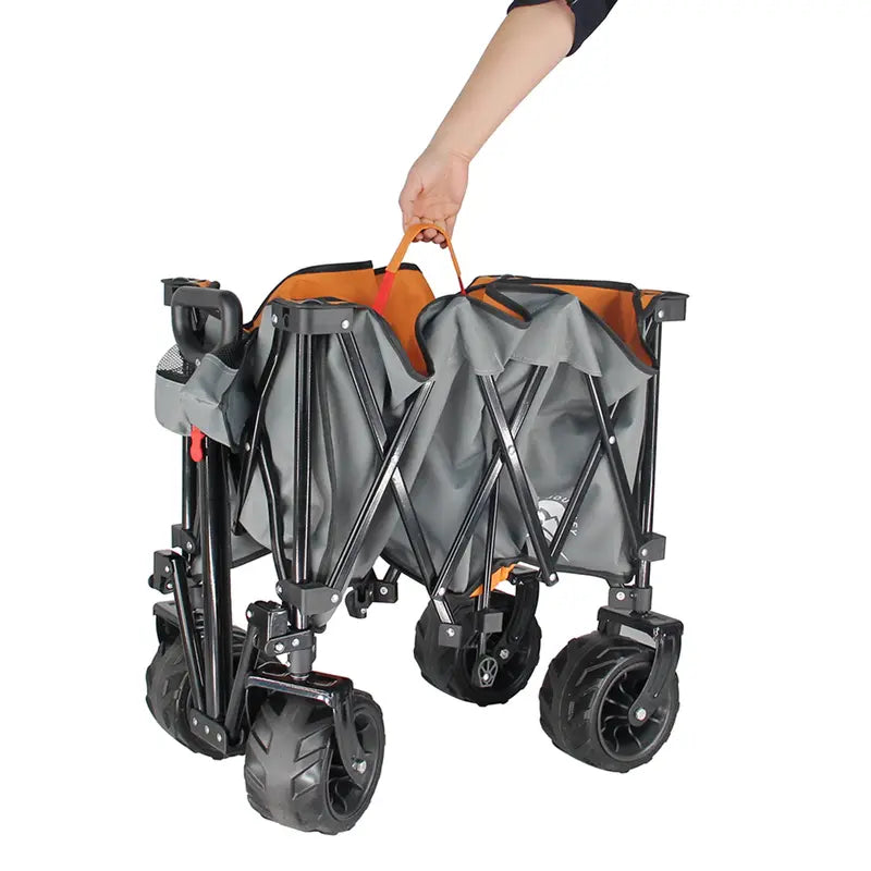 Maxwell Outdoors Folding Camping Wagon with More Silence Wheels. Black