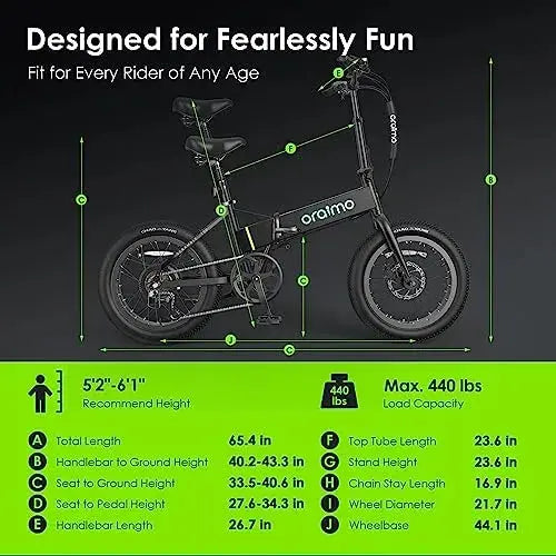 Oraimo Electric Bike – 750W–1000W Motor. 45-Mile Range. 557Wh Hidden Battery. 7-Speed Gear System